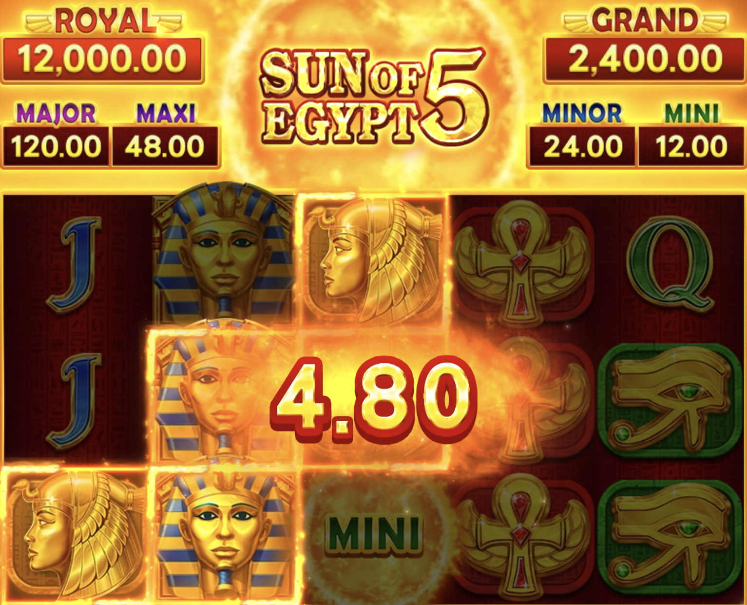 Hold and Win бонус у Sun of Egypt